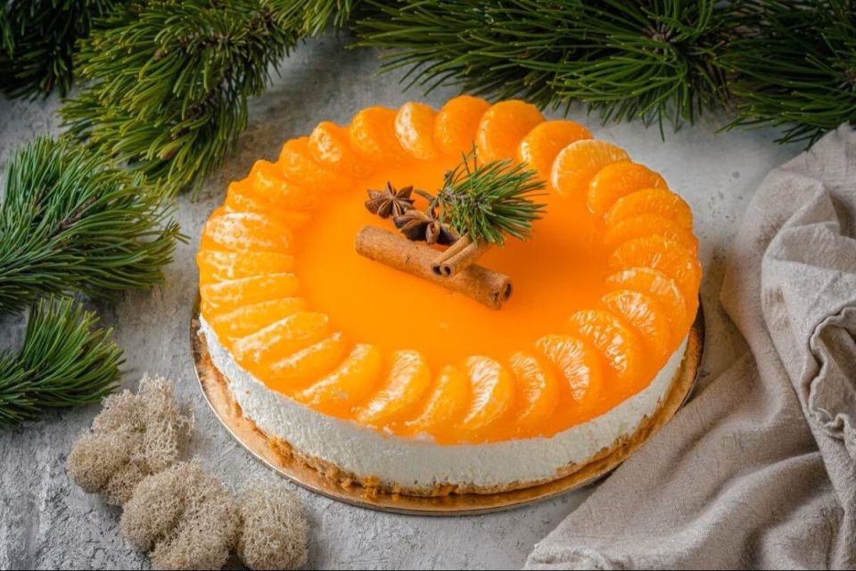 Зимнее сияние вкуса: нежный мандариновый торт на вашем столе