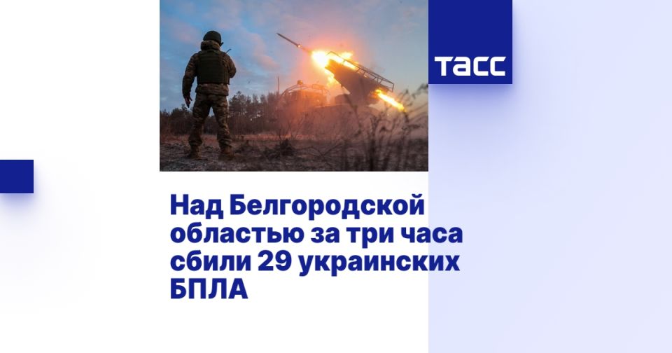 Над Белгородской областью за три часа сбили 29 украинских БПЛА