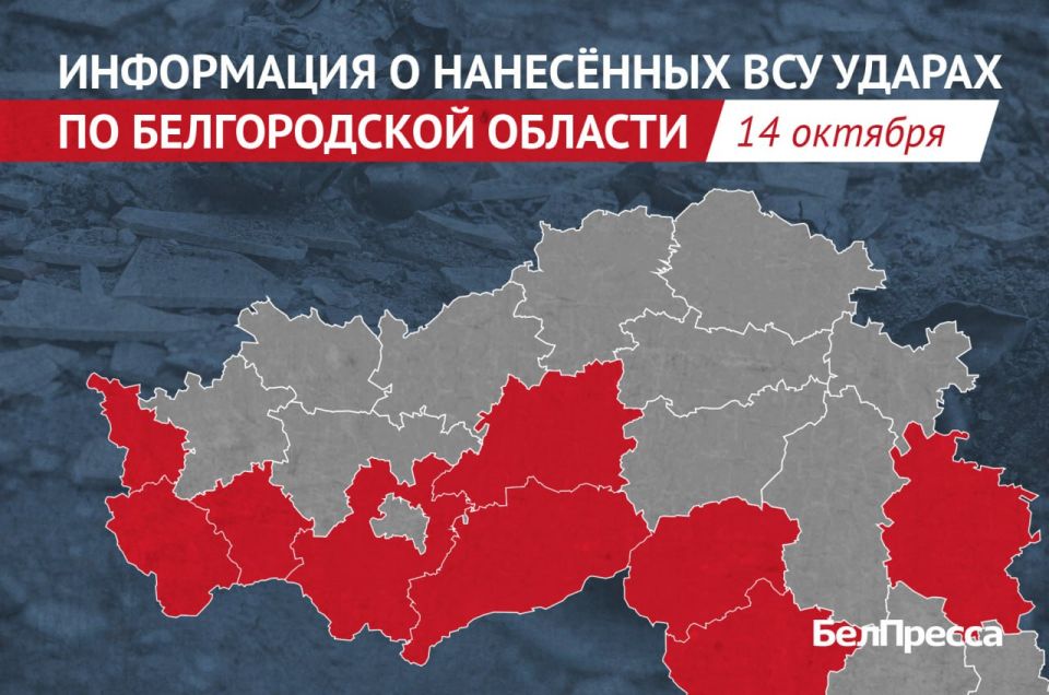 Украинская армия атаковала 9 белгородских муниципалитетов