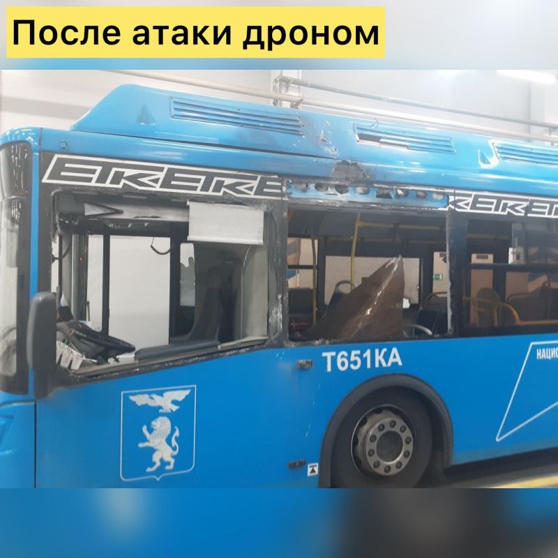 В ЕТК показали автобус № 111, восстановленный после обстрела