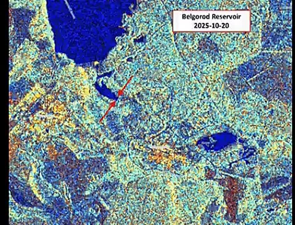 Спутниковые снимки затоплений после повреждения дамбы Белгородского водохранилища