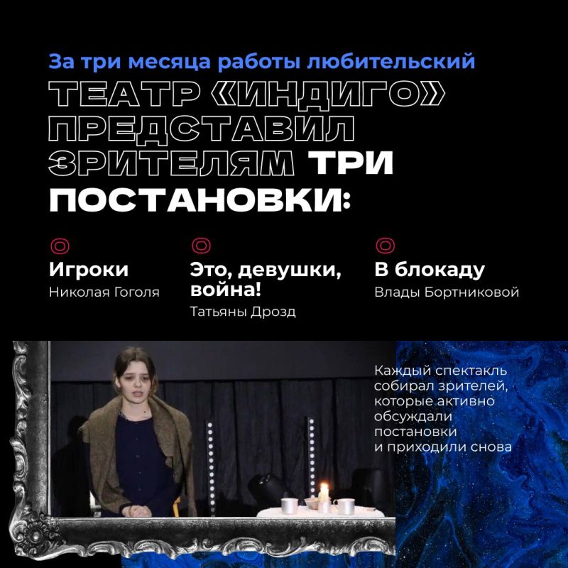 Любительский театр «Индиго» за первые три месяца работы показал жителям села Смородино несколько постановок и стал заметной частью культурной жизни Яковлевского округа