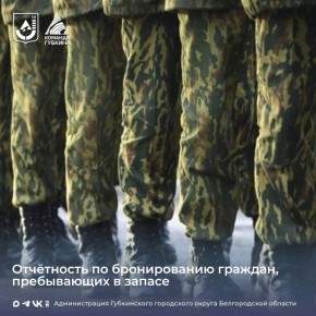 Отчётность по бронированию граждан, пребывающих в запасе