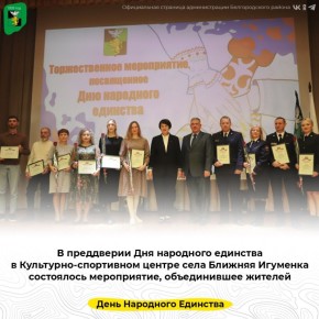 В преддверии Дня народного единства в Культурно-спортивном центре села Ближняя Игуменка состоялось мероприятие, объединившее жителей