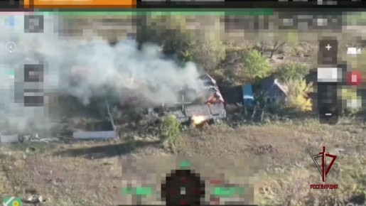 Бойцы Росгвардии уничтожили вражеский расчёт РЭБ и пункт управления БПЛА на Харьковском направлении