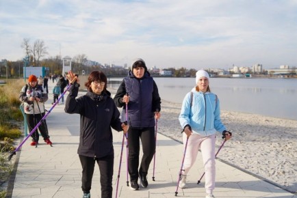 На «Берегах» окончен сезон открытых тренировок по северной ходьбе