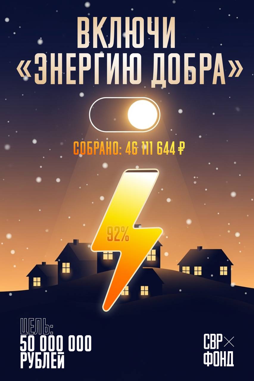 На данный момент нужно собрать около 4 миллионов рублей, чтобы закрыть марафон по сбору средств для жителей Белгородской области — «Энергия добра»
