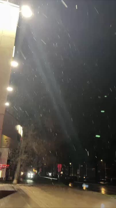 Вчера вечером в Белгороде выпал первый снег