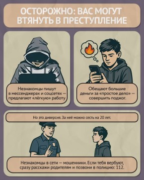 Не попадайтесь на уловки, вас могут втянуть в преступление, даже если вы этого не хотите