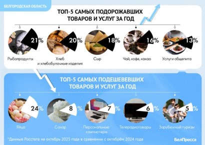 Годовая инфляция в Белгородской области снизилась до 7,7 %