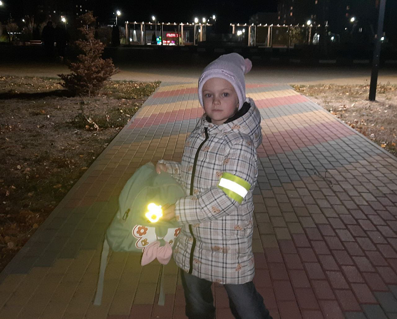 Белгородские дошкольники активно пропагандируют использование световозвращающих элементов