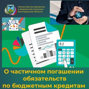 Специалисты отдела долговой политики министерства финансов и бюджетной политики Белгородской области информирует о частичном погашении 28 ноября 2025 года обязательств по бюджетным кредитам