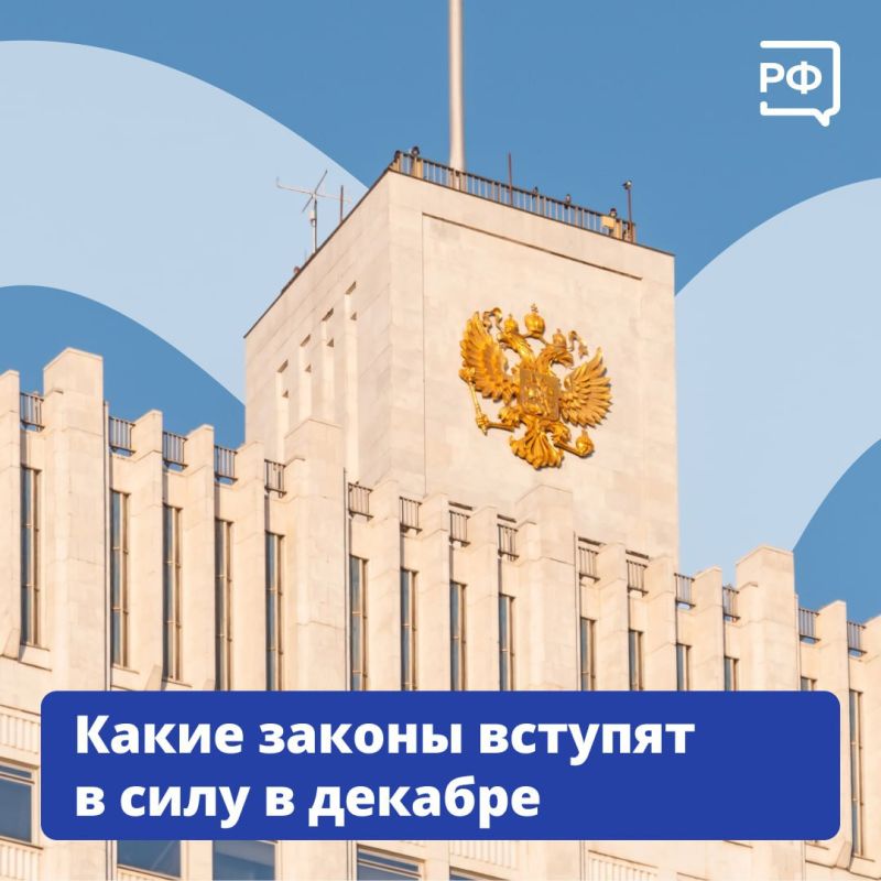 Какие законы вступают в силу с декабря 2025 года