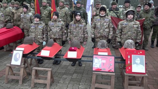 В День неизвестного солдата в посёлке Яковлево захоронили останки 42 героев, погибших в ВОВ