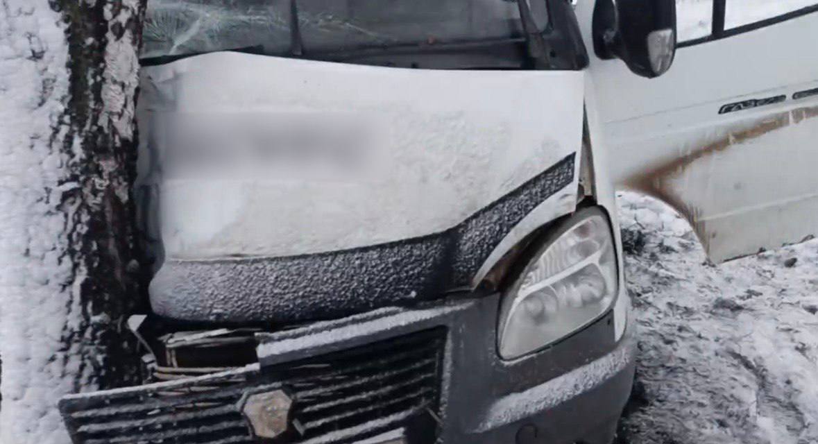 «Газель» с людьми врезалась в дерево в Волоконовском округе