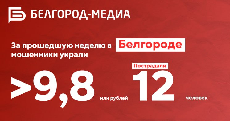 За неделю в Белгороде от действий мошенников пострадали 12 человек