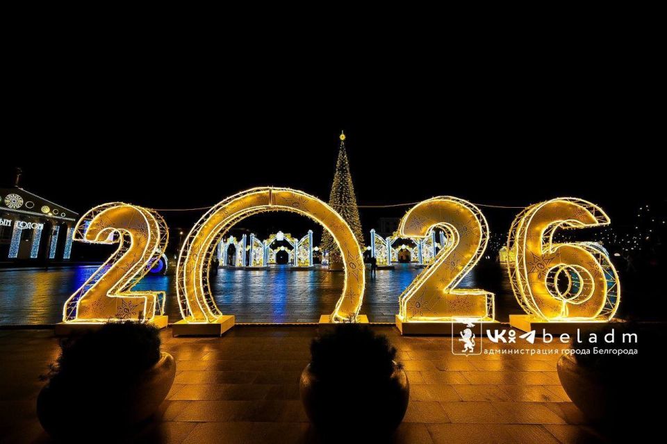 По доброй традиции Дед Мороз зажёг огни на главной ёлке области – и словно по волшебству город ответил ему сиянием