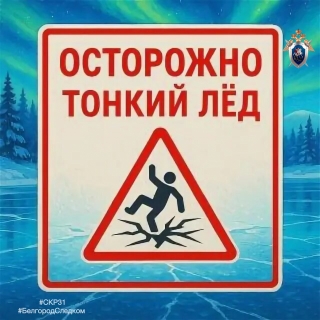 Следственное управление Следственного комитета Российской Федерации по Белгородской области напоминает об опасности нахождения на неокрепшем льду водоемов