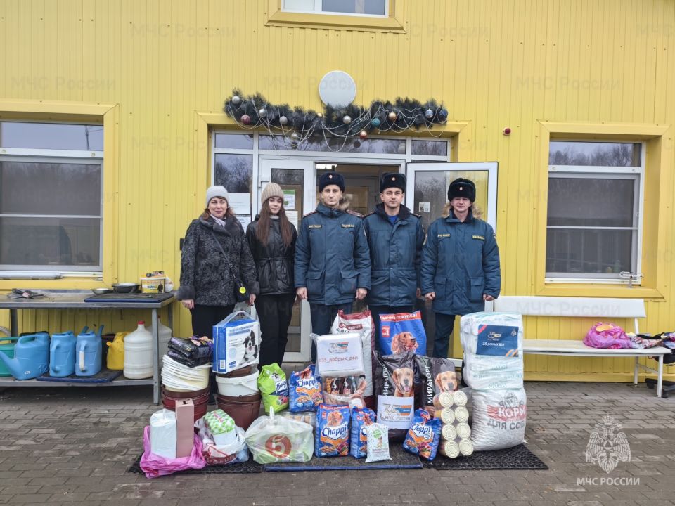 Сотрудники Главного управления МЧС России по Белгородской области поддержали приют для бездомных животных в рамках акции «35 добрых дел»