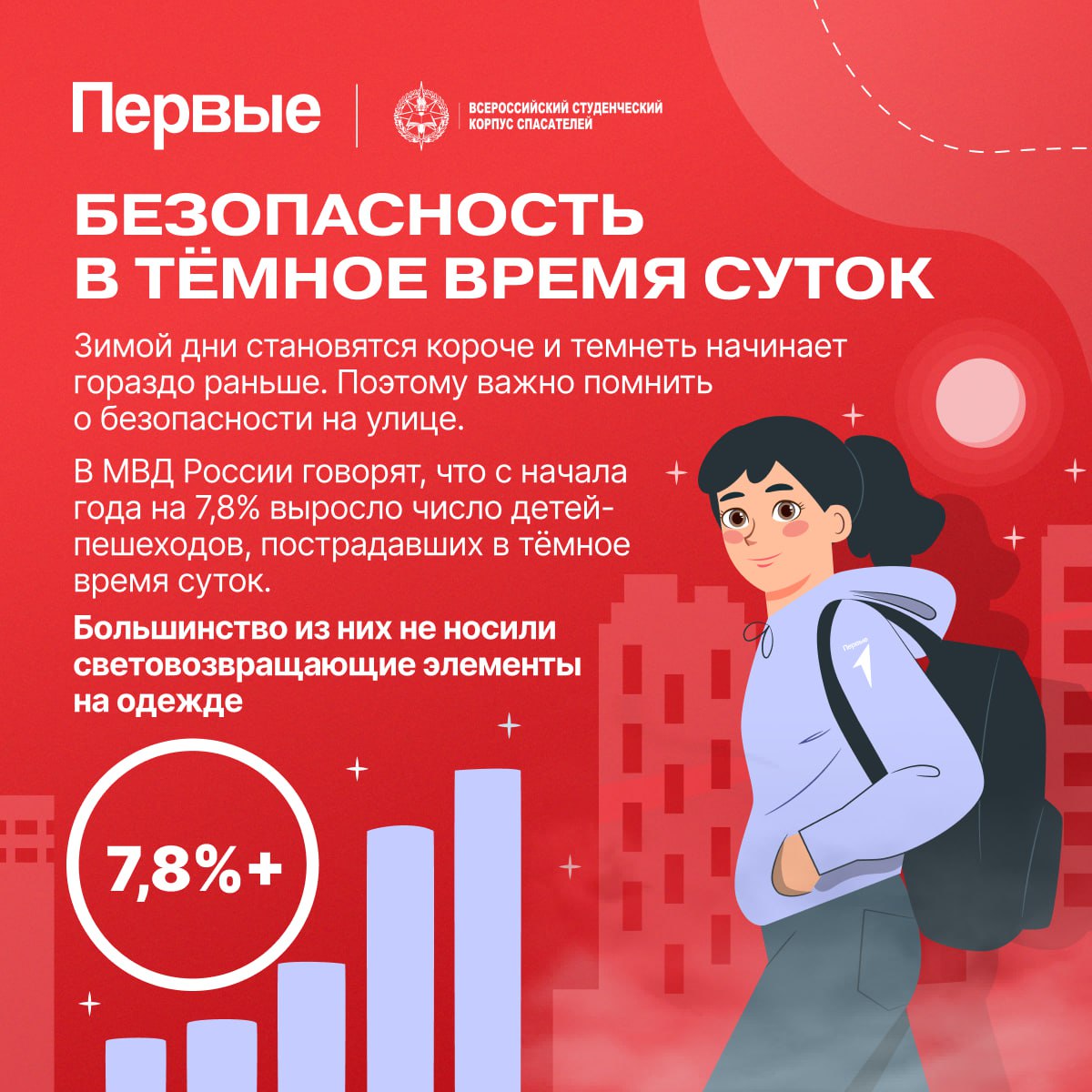 Зимой темнеет рано, и в сумерках важно быть особенно внимательным