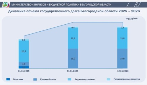 Объём государственного долга Белгородской области: