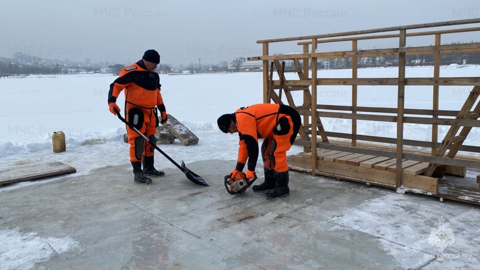 В областном центре подготовили купель для крещенских купаний