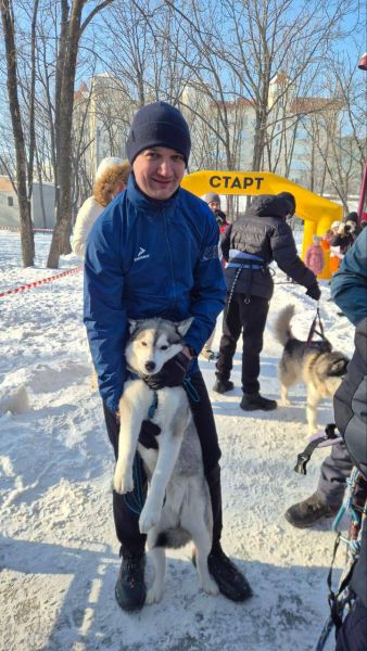 Полицейский и его домашняя любимица стали призерами состоявшегося в Белгороде семейного забега «Хаски – Trail»