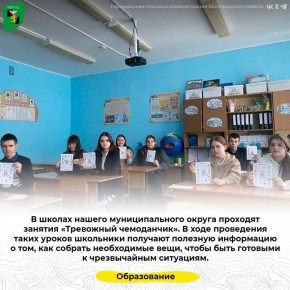 В школах нашего муниципального округа проходят важные занятия под названием «Тревожный чемоданчик»