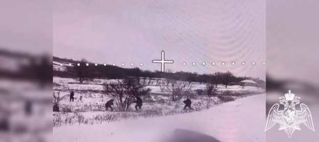 Операторы БПЛА 116-й бригады Росгвардии поразили отступающую группу украинских боевиков на харьковском направлении