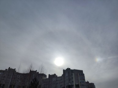 «Два солнца» и гало наблюдали белгородцы сегодня