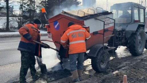 В Белгороде идёт ямочный ремонт