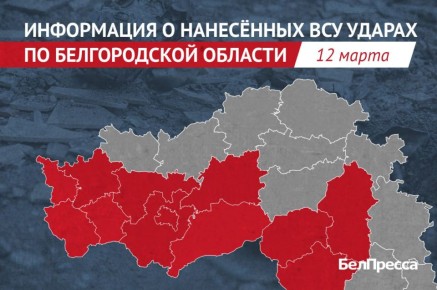 За сутки ВСУ обстреляли 12 муниципалитетов Белгородской области