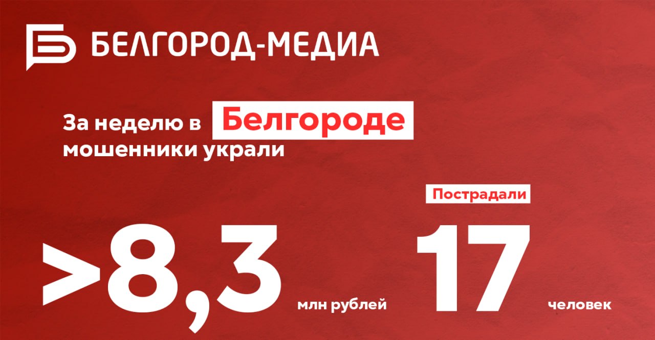 От действий мошенников в Белгороде за неделю пострадали 17 горожан