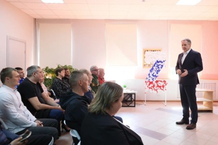 Вячеслав Гладков встретился с ветеранами специальной военной операции в Бирюче