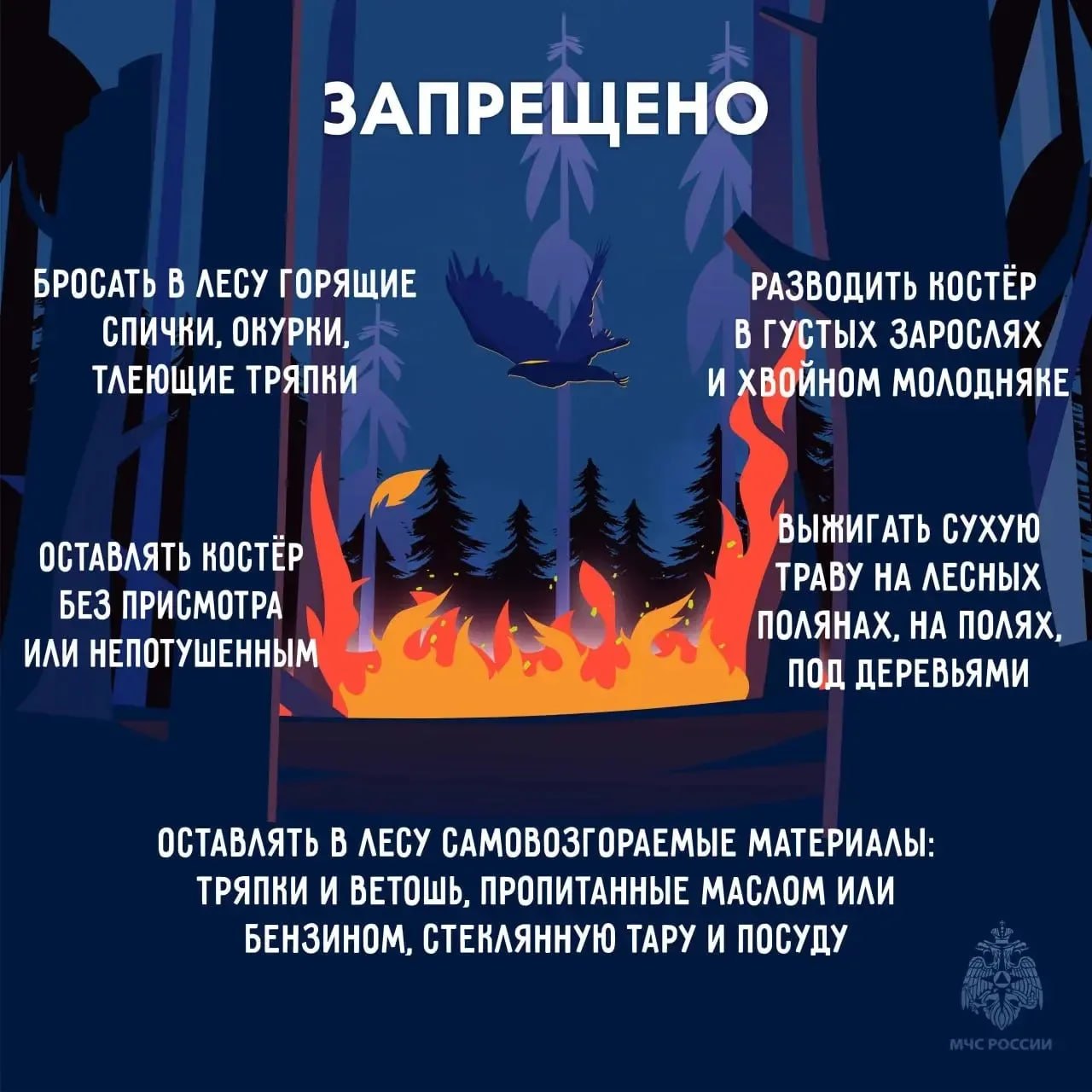 МЧС России напоминает: не сжигайте сухую траву