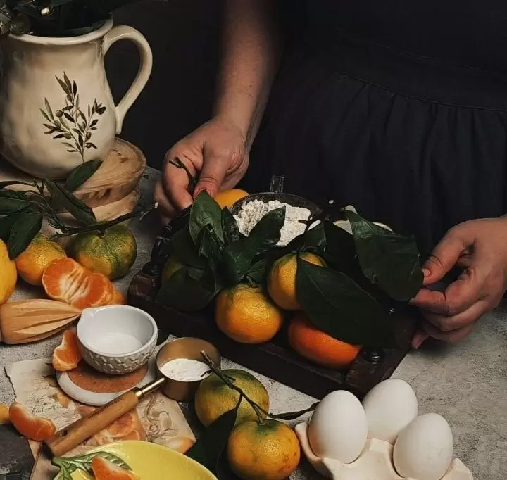 Цитрусовая фантазия с мандариновыми бисквитами