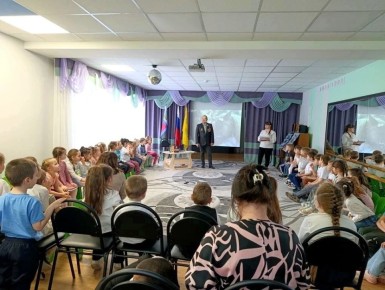 Председатель НМОО «Инвалиды Чернобыля» Тимонов Владимир Иванович принял участие во встрече с дошкольниками, посвящённой 40-й годовщине трагедии на ЧАЭС