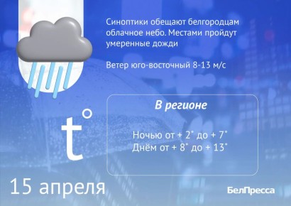 Пасмурная погода задержится в Белгородской области ещё на один день