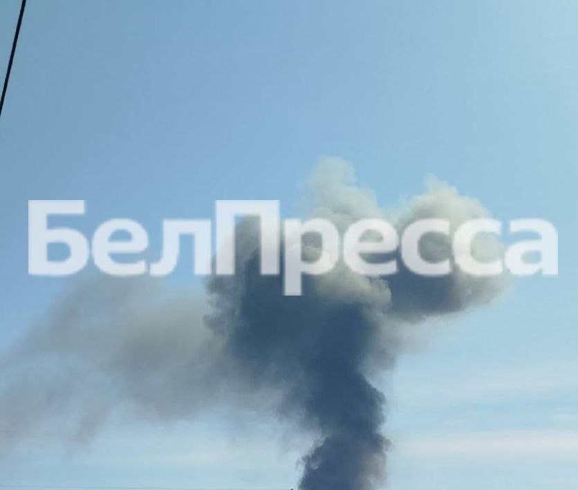 Столб чёрного дыма поднялся над Белгородом после звука взрывов