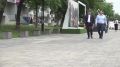 После первой городской поликлиники вместе с мэром Белгорода Валентином Валентиновичем Демидовым прошлись от улицы 50-летия Белгородской области до Свято-Троицкого бульвара