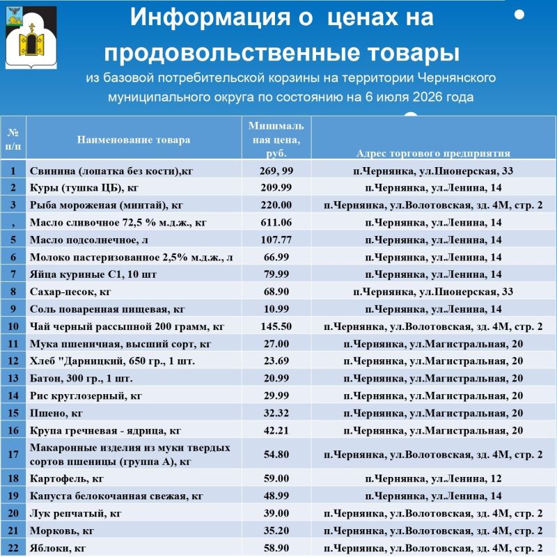 Уважаемые жители Чернянского района!