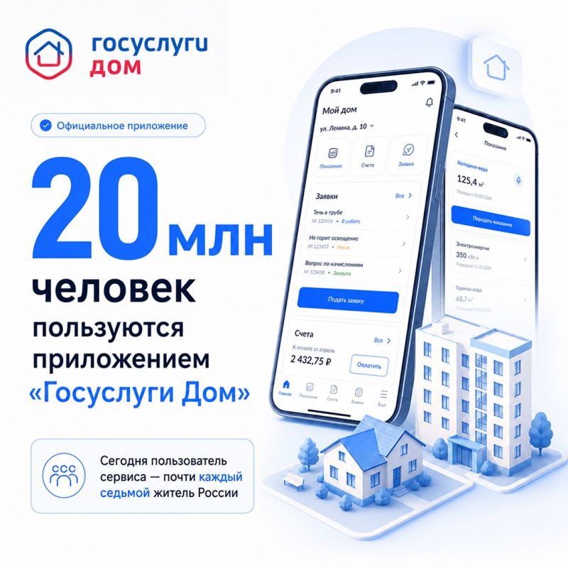 Решайте вопросы ЖКХ в пару кликов — с приложением «Госуслуги Дом»