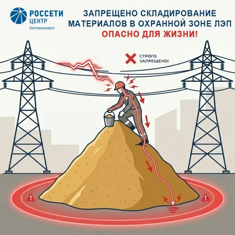 «Белгородэнерго» предупреждает об опасности работ вблизи энергообъектов