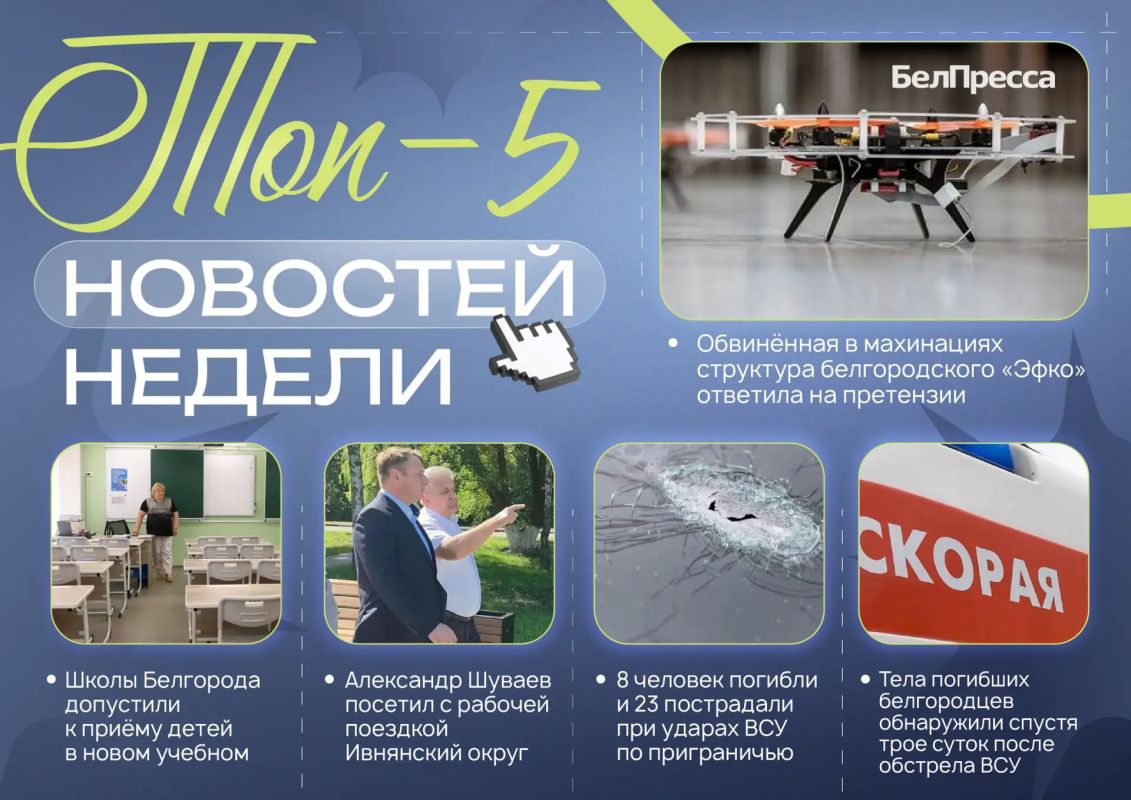 5 самых читаемых новостей за неделю!