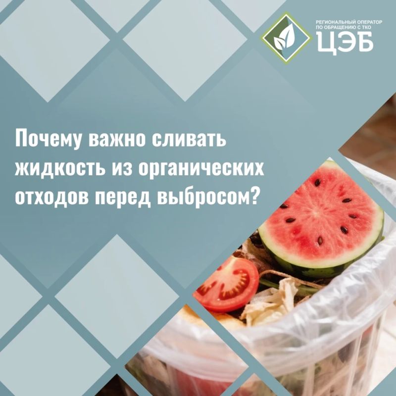 Рассказываем почему важно сливать жидкость из органических отходов перед выбросом