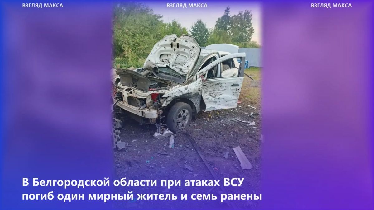 За минувшие сутки в Белгородской области в результате атак ВСУ погиб один мирный житель, ещё семь человек получили ранения